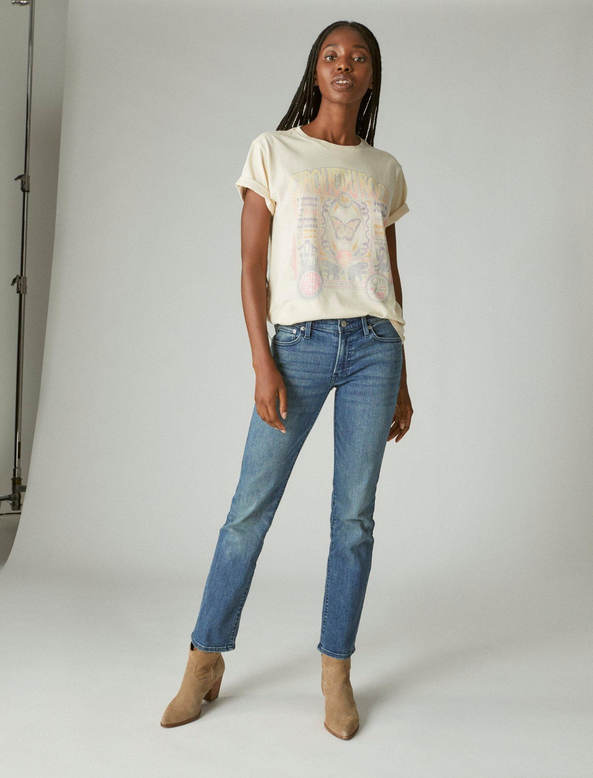 Lucky Brand Mid Rise Sweet Straight Gemini