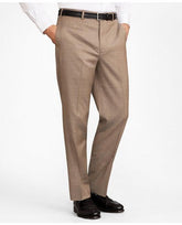Brooks Brothers Men's Flex Madison-Fit Wool Trousers Tan