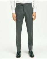 Brooks Brothers Men's Slim Fit Wool Hopsack Trousers Grey