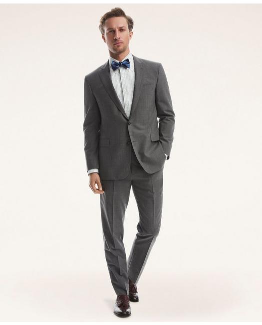 Brooks Brothers Men's Madison Fit Two-Button 1818 Suit Grey