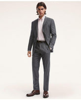 Brooks Brothers Men's Milano Fit Mini-Houndstooth 1818 Suit Grey