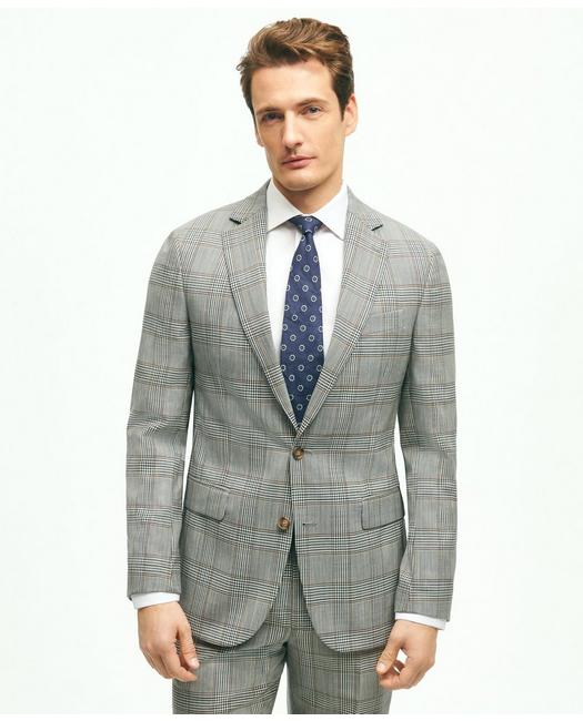 Brooks Brothers Men's Regent Fit Wool Check Suit Jacket Blue