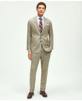 Brooks Brothers Men's Slim Fit Wool Pinstripe 1818 Suit Beige