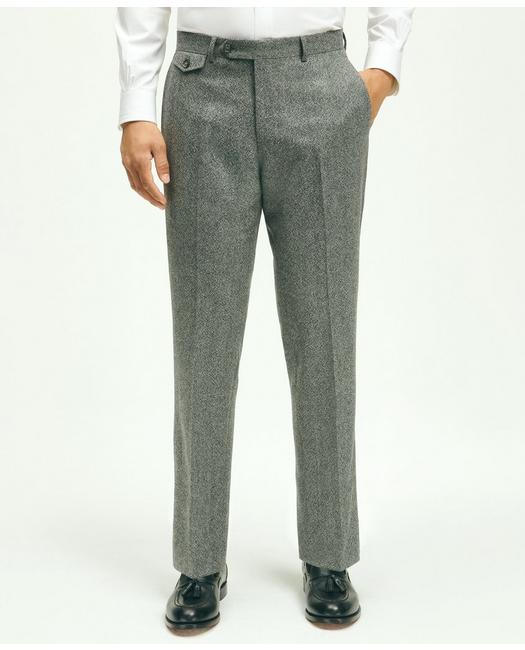 Brooks Brothers Men's Slim Fit Wool Tweed Suit Pants Grey
