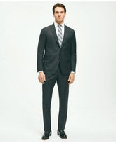 Brooks Brothers Men's Classic Fit Wool Tic 1818 Suit Grey