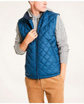 Brooks Brothers Men's Paddock Diamond Quilted Vest Dark Blue