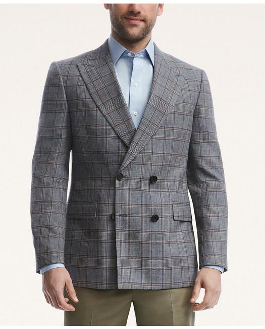 Brooks Brothers Men's Regent Regular-Fit Double-Breasted Sport Coat Blue/Grey