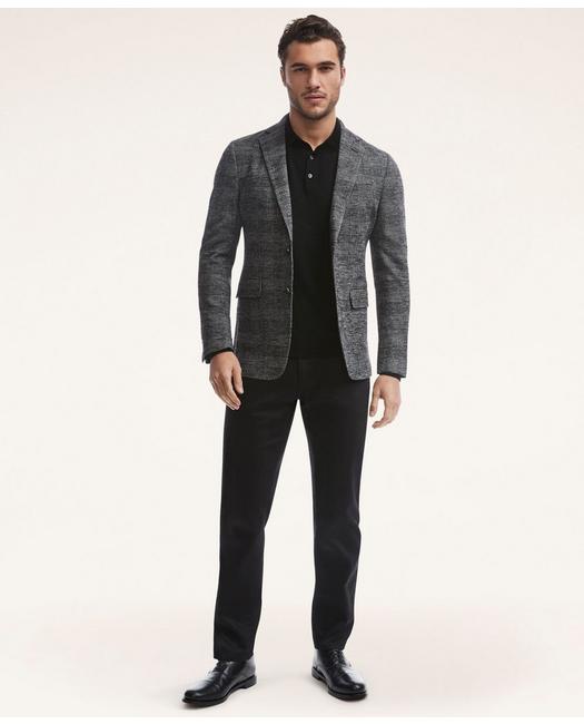 Brooks Brothers Men's Regent Regular-Fit Knit Check Sport Coat Grey
