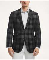 Brooks Brothers Men's Regent Regular-Fit Fine-Wale Corduroy Plaid Sport Coat Black