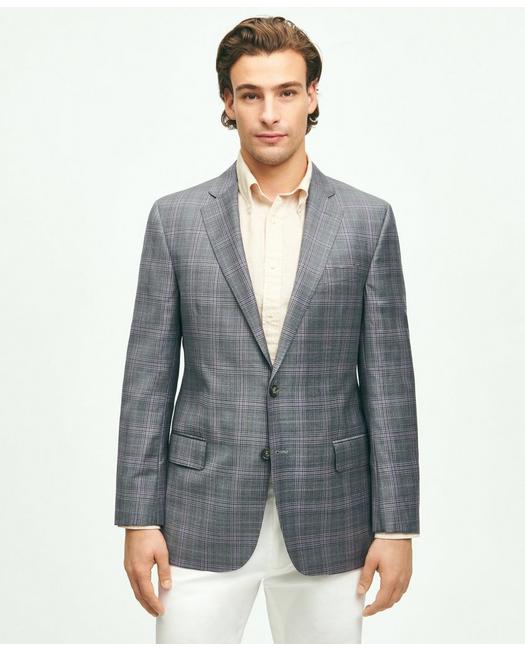 Brooks Brothers Men's Regent Classic-Fit Wool Check Sport Coat Grey