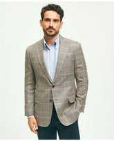 Brooks Brothers Men's Madison Traditional-Fit Wool-Silk-Linen Check Hopsack Sport Coat Multicolor