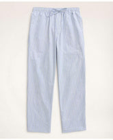 Brooks Brothers Men's Cotton Oxford Stripe Lounge Pants Blue