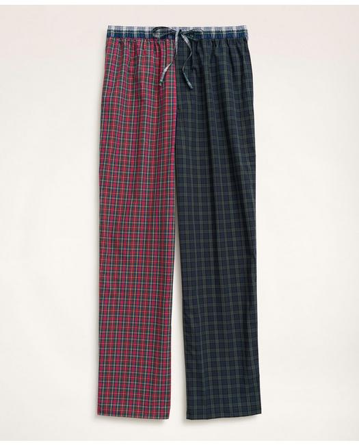 Brooks Brothers Men's Cotton Broadcloth Fun Tartan Lounge Pants Multicolor