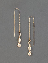 Lucky Brand Moon Phase Delicate Threader Earring Gold