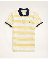 Brooks Brothers Men's Golden Fleece Slim Fit Multi-Stripe Polo Shirt Yellow/White