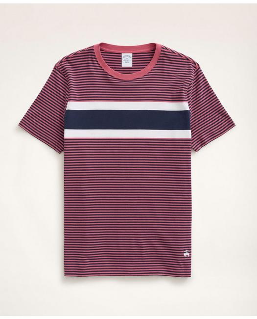 Brooks Brothers Men's Chest Stripe T-Shirt Red