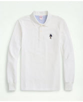 Brooks Brothers Men's Henry Supima Long-Sleeve Polo Shirt White