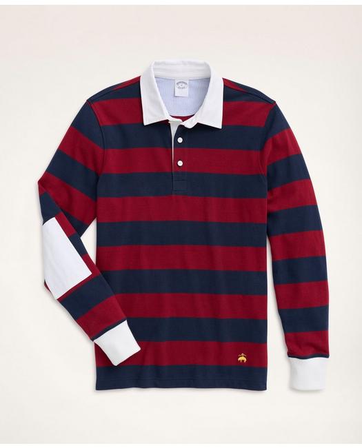 Brooks Brothers Men's Cotton Classic Rugby Navy/Red