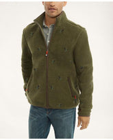 Brooks Brothers Men's Teddy Fleece Duck Motif Jacket Green