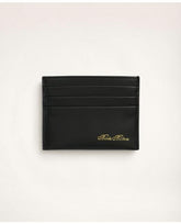 Brooks Brothers Men's Leather Card Case Black