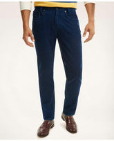 Brooks Brothers Men's Medium Wale -Dyed 5-Pocket Corduroy Pants Indigo