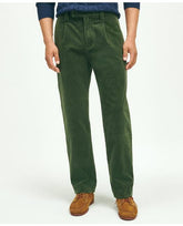 Brooks Brothers Men's Traditional Fit Cotton Wide-Wale Corduroy Pants Dark Green