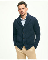 Brooks Brothers Men's Merino Shawl Collar Cardigan Navy