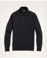 Brooks Brothers Men's Supima Cotton Half-Zip Sweater Black