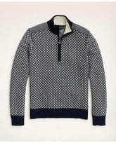 Brooks Brothers Men's Wool Nordic Half-Zip Sweater Navy/White