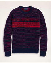 Brooks Brothers Men's Merino Wool Fair Isle Sweater Navy/Red
