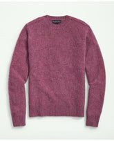 Brooks Brothers Men's Brushed Wool Raglan Crewneck Sweater Purple