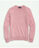 Brooks Brothers Men's 3-Ply Cashmere Crewneck Saddle Shoulder Sweater Pink