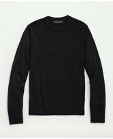 Brooks Brothers Men's Fine Merino Wool Crewneck Sweater Black