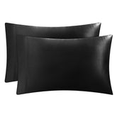 Juicy Couture Solid Satin Pillow Case Set Black