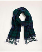 Brooks Brothers Men's Lambswool Fringed Scarf Navy/Green