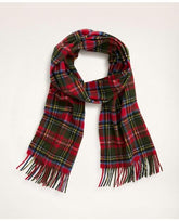 Brooks Brothers Men's Lambswool Fringed Scarf Red