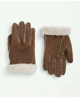 Brooks Brothers Men's Shearling Sheepskin Gloves Medium Beige