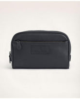 Brooks Brothers Men's Pebbled Leather Dopp Kit Black