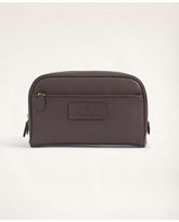 Brooks Brothers Men's Leather Dopp Kit Brown