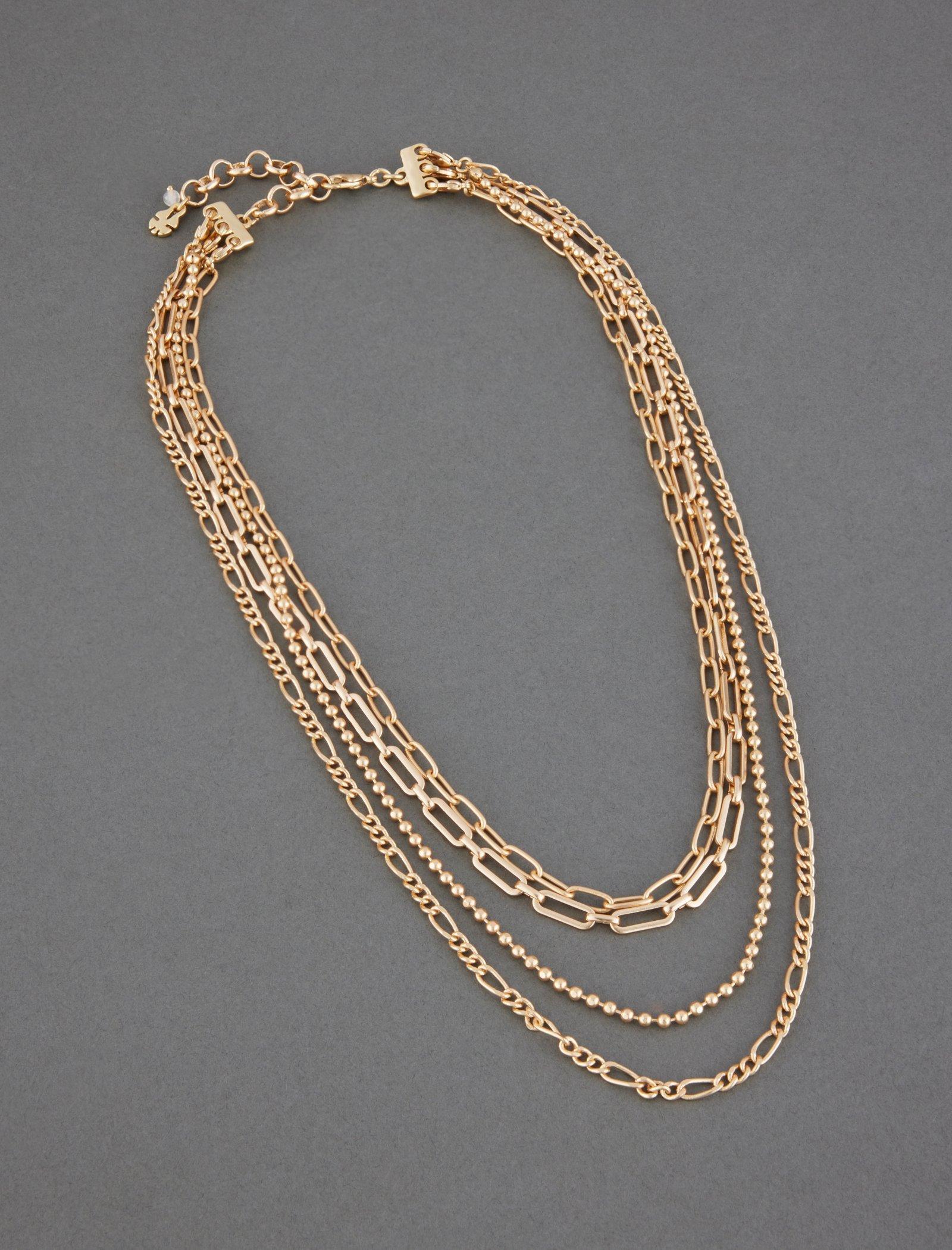 Lucky Brand Multi Chain Layer Necklace Gold