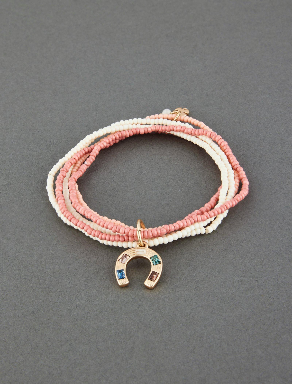 Lucky Brand Multi Seed Bead And Horseshoe Charm Bracelet Set - Women's Ladies Accessories Jewelry Bracelets Gold