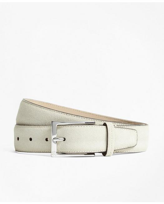 Brooks Brothers Men's 1818 Suede Belt Beige