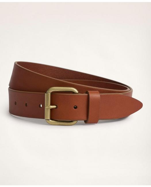 Brooks Brothers Men's Leather Belt Brown