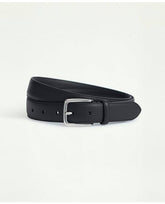 Brooks Brothers Men's Classic Leather Belt Black