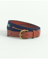 Brooks Brothers Men's Smathers & Branson Needlepoint Belt Multicolor