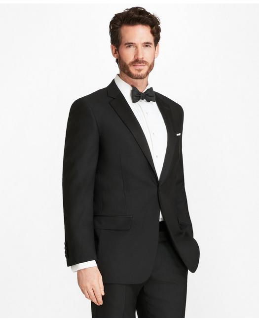 Brooks Brothers Men's Madison Fit One-Button 1818 Tuxedo Jacket Black