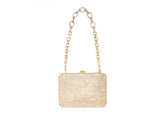 Judith Leiber Couture Crystal Mini Rounded Rectangle Champagne