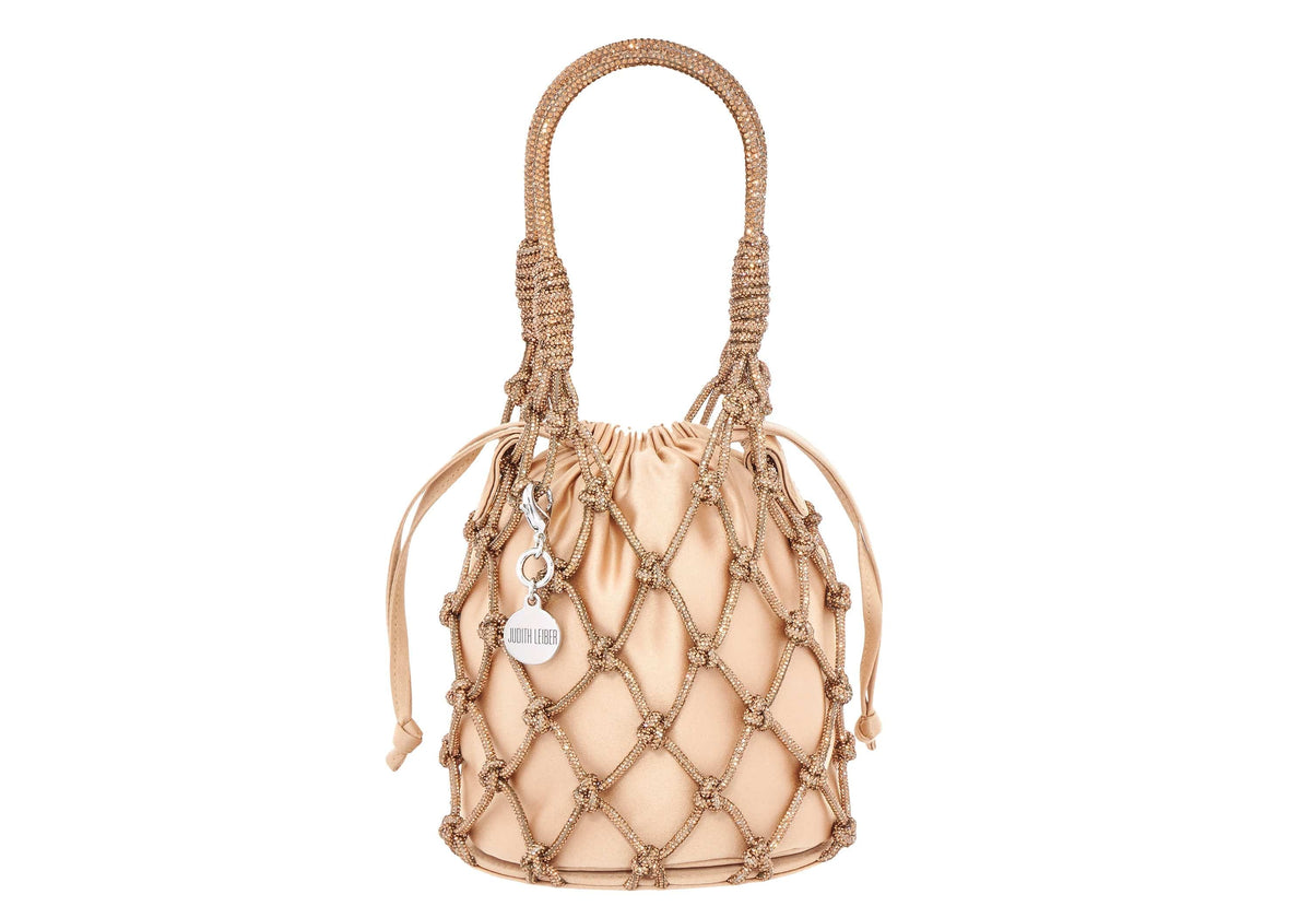 Judith Leiber Couture Sparkle Net Pouch Topaz