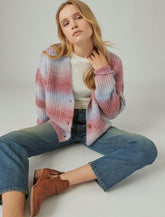 Lucky Brand Ombre Cardigan Blue And Pink Combo