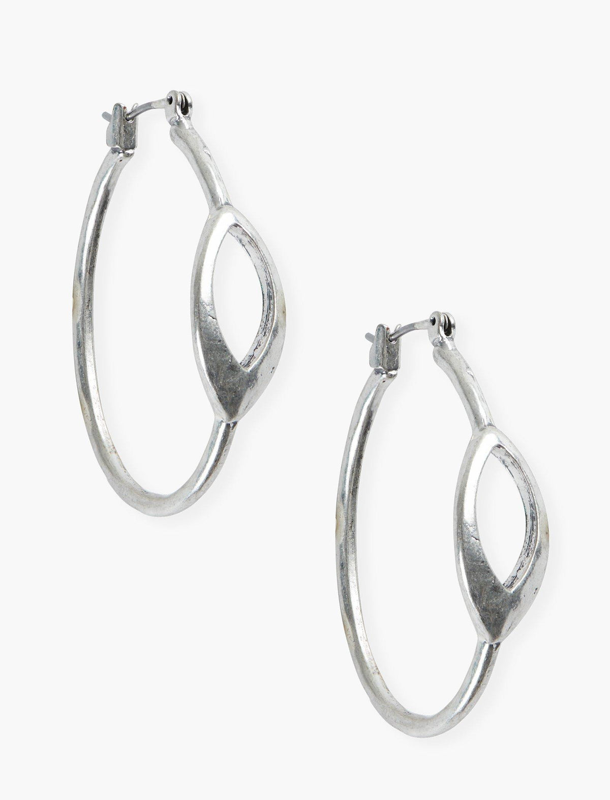 Lucky Brand Open Hoop Earring Silver